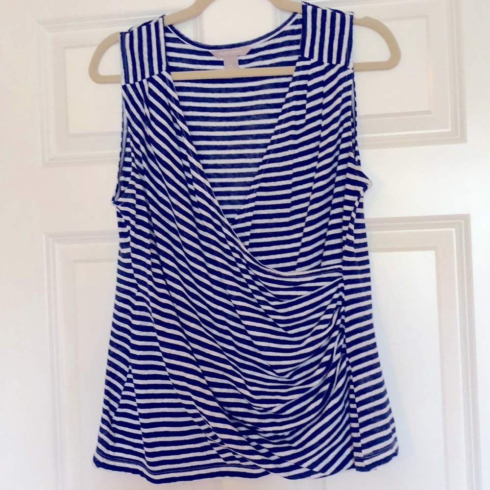 Banana Republic linen blend “wrap” top